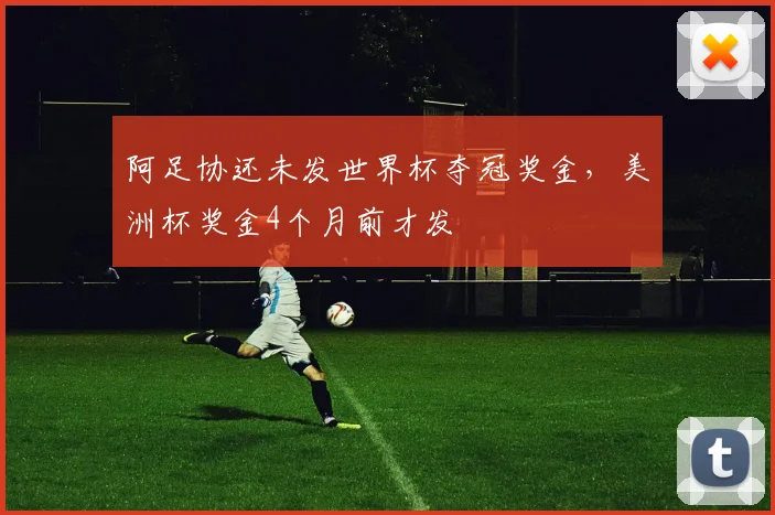 阿足协还未发世界杯夺冠奖金，美洲杯奖金4个月前才发